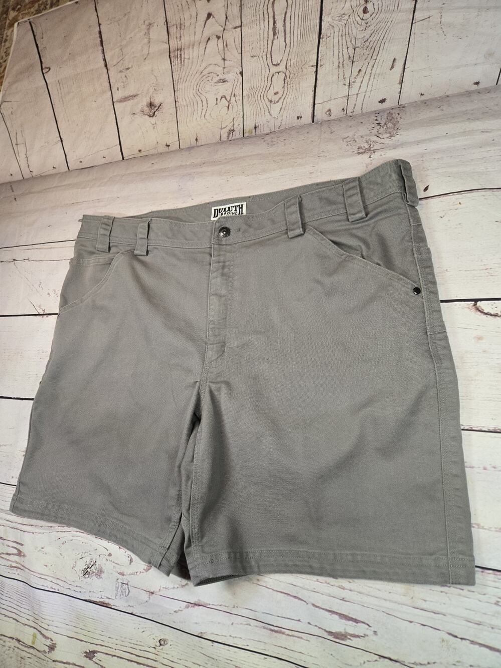 Duluth Trading Co. D Flex Fire Hose HD Gray Work Shorts Size 44
